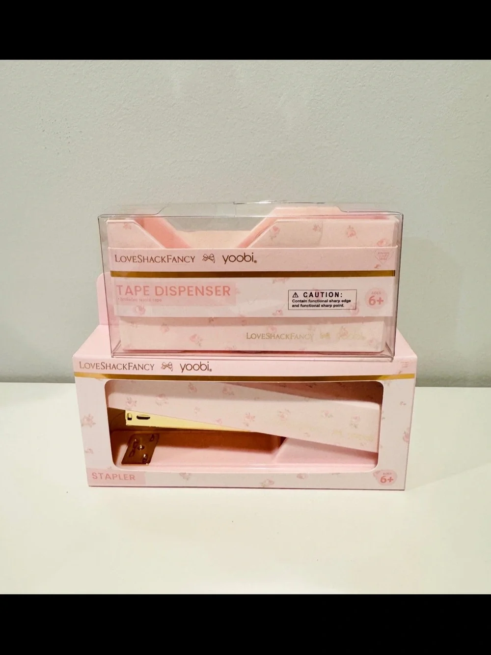Loveshackfancy stapler & tape dispenser